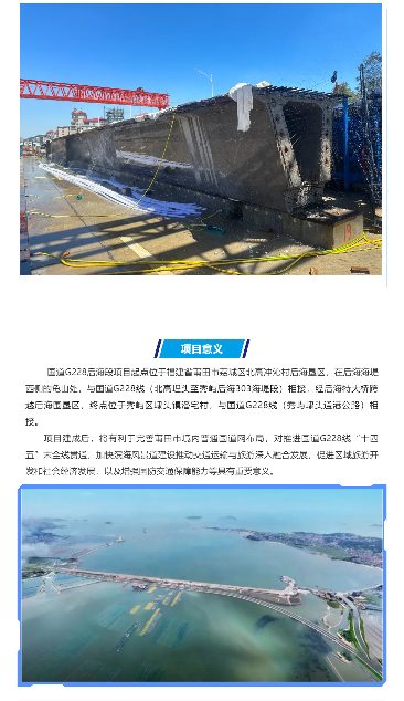 如火如荼 | 国道G228后海段工程项目首片箱梁完成浇筑！(图2)