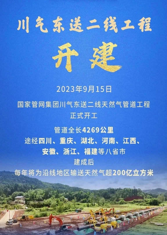 川气东送二线天然气管道工程项目正式开工(图1) 川气东送二线天然气管道工程项目正式开工(图1)