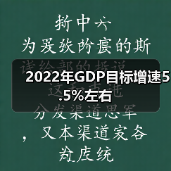 2022年GDP目标增速5.5%左右(图1) 2022年GDP目标增速5.5%左右(图1)