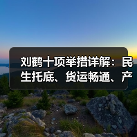 刘鹤十项举措详解：民生托底、货运畅通、产业循环如何实现？（图1）