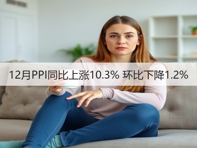 12月PPI同比上涨10.3% 环比下降1.2%(图1) 12月PPI同比上涨10.3% 环比下降1.2%(图1)