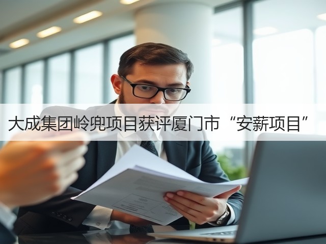 大成集团岭兜项目获评厦门市“安薪项目”(图3)
