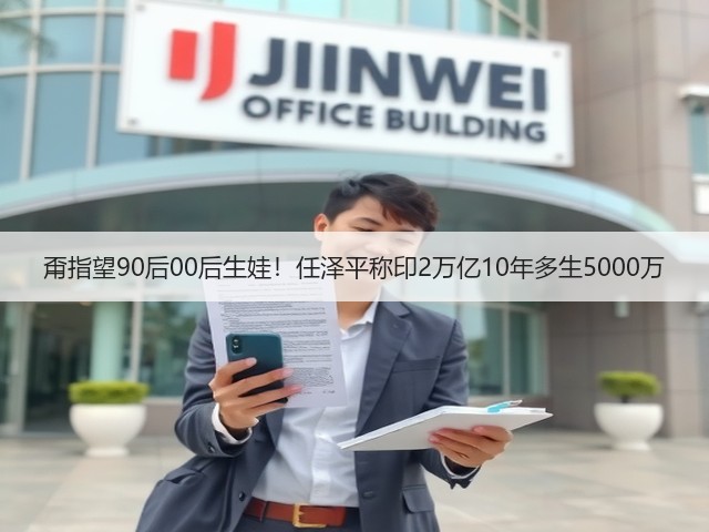 甭指望90后00后生娃!任泽平称印2万亿10年多生5000万(图1) 甭指望90后00后生娃!任泽平称印2万亿10年多生5000万(图1)