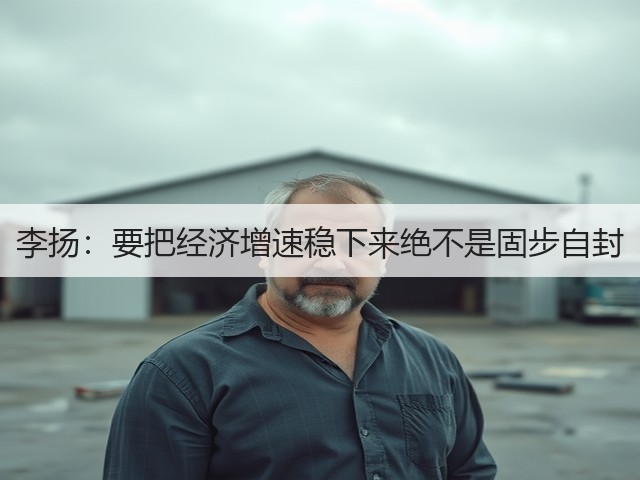 李扬:要把经济增速稳下来绝不是固步自封(图1) 李扬:要把经济增速稳下来绝不是固步自封(图1)