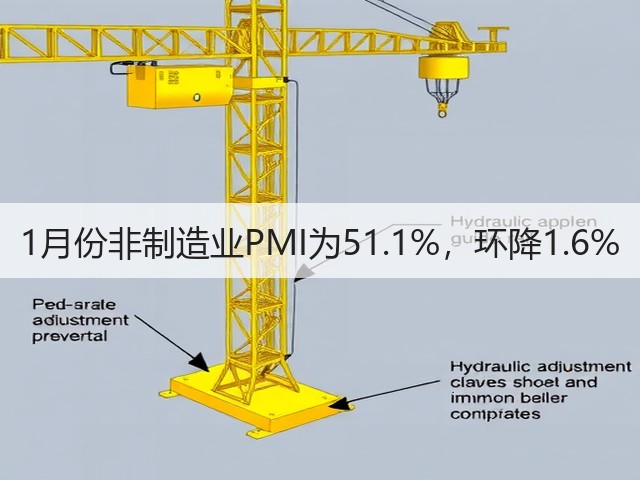 1月份非制造业PMI为51.1%，环降1.6%(图1)