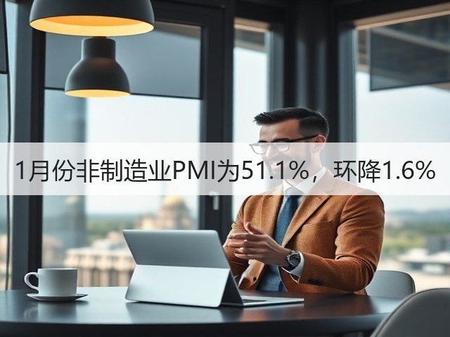 1月份非制造业PMI为51.1%，环降1.6%(图2)