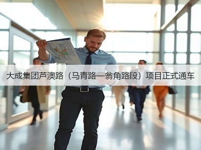 大成集团芦澳路（马青路—翁角路段）项目正式通车(图1)
