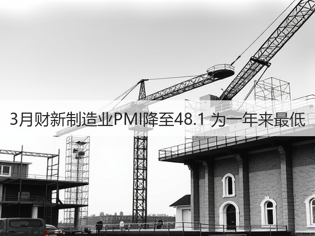 3月财新制造业PMI降至48.1 为一年来最低(图3) 3月财新制造业PMI降至48.1 为一年来最低(图3)