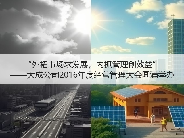 “外拓市场求发展,内抓管理创效益” ——大成公司2016年度经营管理大会圆满举办(图3) “外拓市场求发展,内抓管理创效益” ——大成公司2016年度经营管理大会圆满举办(图3)