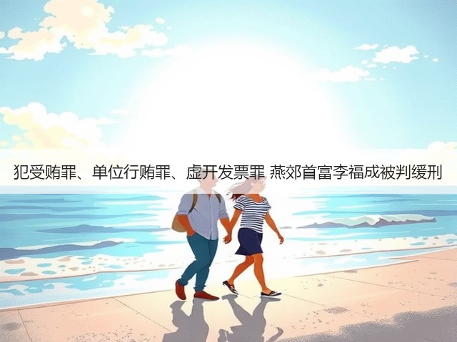 犯受贿罪、单位行贿罪、虚开发票罪 燕郊首富李福成被判缓刑(图1) 犯受贿罪、单位行贿罪、虚开发票罪 燕郊首富李福成被判缓刑(图1)