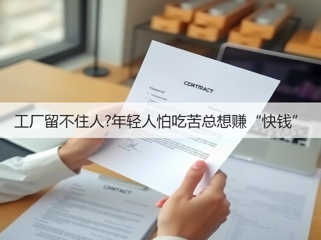 工厂留不住人?年轻人怕吃苦总想赚“快钱”(图3) 工厂留不住人?年轻人怕吃苦总想赚“快钱”(图3)