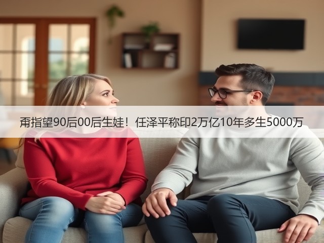 甭指望90后00后生娃!任泽平称印2万亿10年多生5000万(图3) 甭指望90后00后生娃!任泽平称印2万亿10年多生5000万(图3)