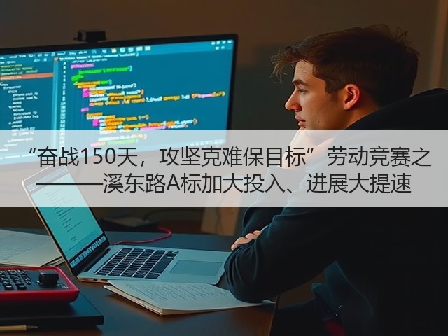 “奋战150天，攻坚克难保目标”劳动竞赛之 ———溪东路A标加大投入、进展大提速(图1)