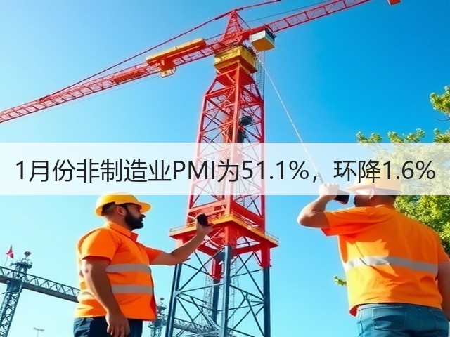 1月份非制造业PMI为51.1%，环降1.6%(图3)