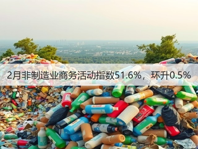 2月非制造业商务活动指数51.6%,环升0.5%(图2) 2月非制造业商务活动指数51.6%,环升0.5%(图2)