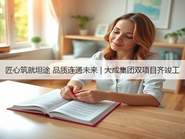 匠心筑就坦途 品质连通未来 | 大成集团双项目齐竣工(图1)