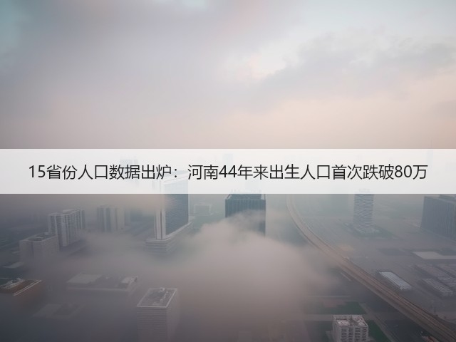 15省份人口数据出炉:河南44年来出生人口首次跌破80万(图2) 15省份人口数据出炉:河南44年来出生人口首次跌破80万(图2)
