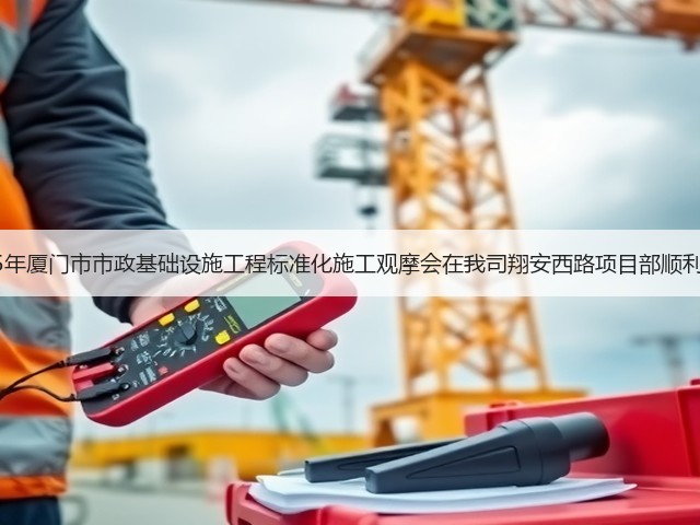 2015年厦门市市政基础设施工程标准化施工观摩会在我司翔安西路项目部顺利举行(图1) 2015年厦门市市政基础设施工程标准化施工观摩会在我司翔安西路项目部顺利举行(图1)