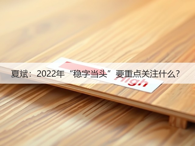 夏斌：2022年“稳字当头”要重点关注什么？(图3)